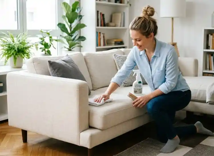 como limpar sofá em casa