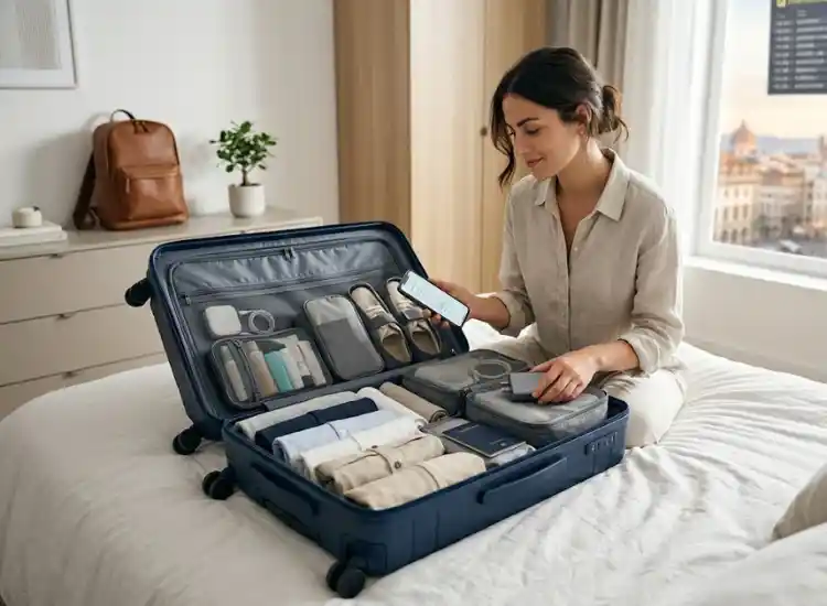 como organizar a mala de viagem